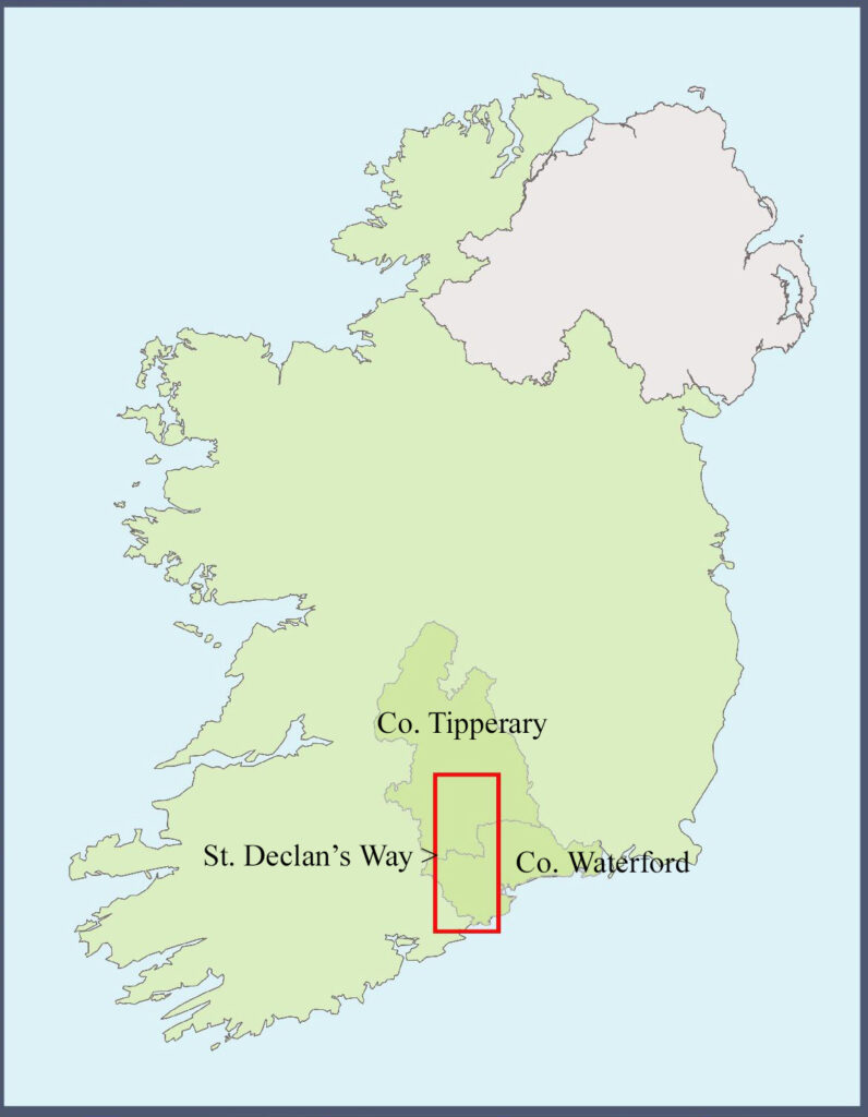 St. Declan's Way on Ireland Map